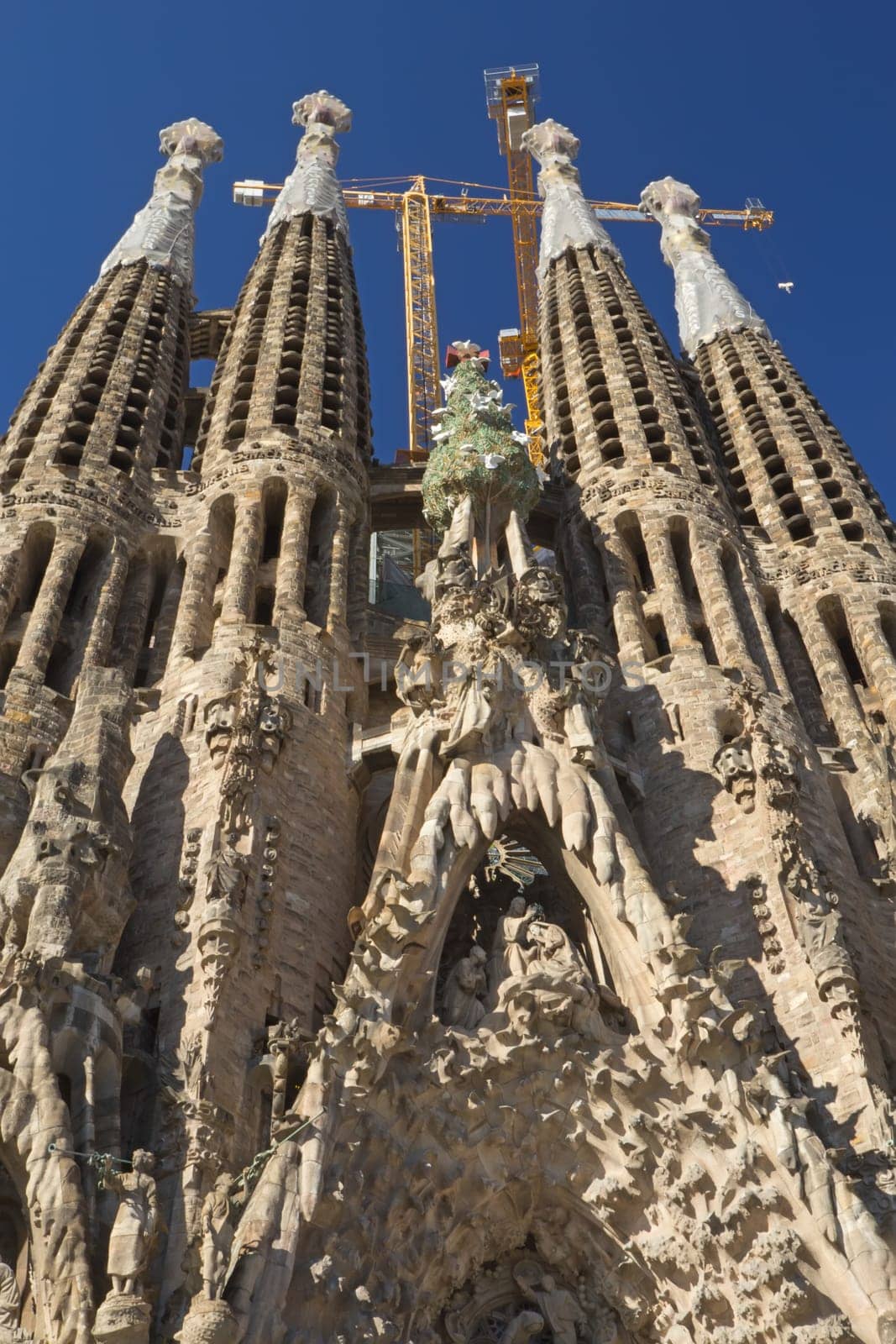 Sagrada Familia is still under construction (Barcelona, Spain)