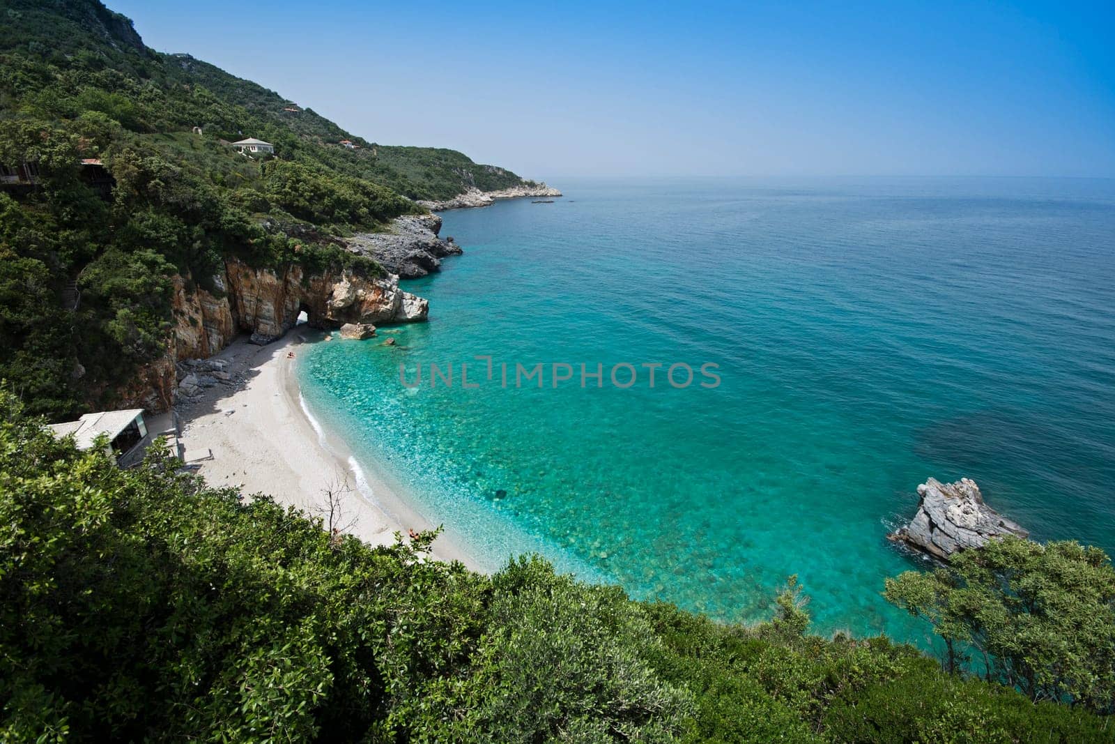 Beautiful sand beach in Milopotamos - Greece