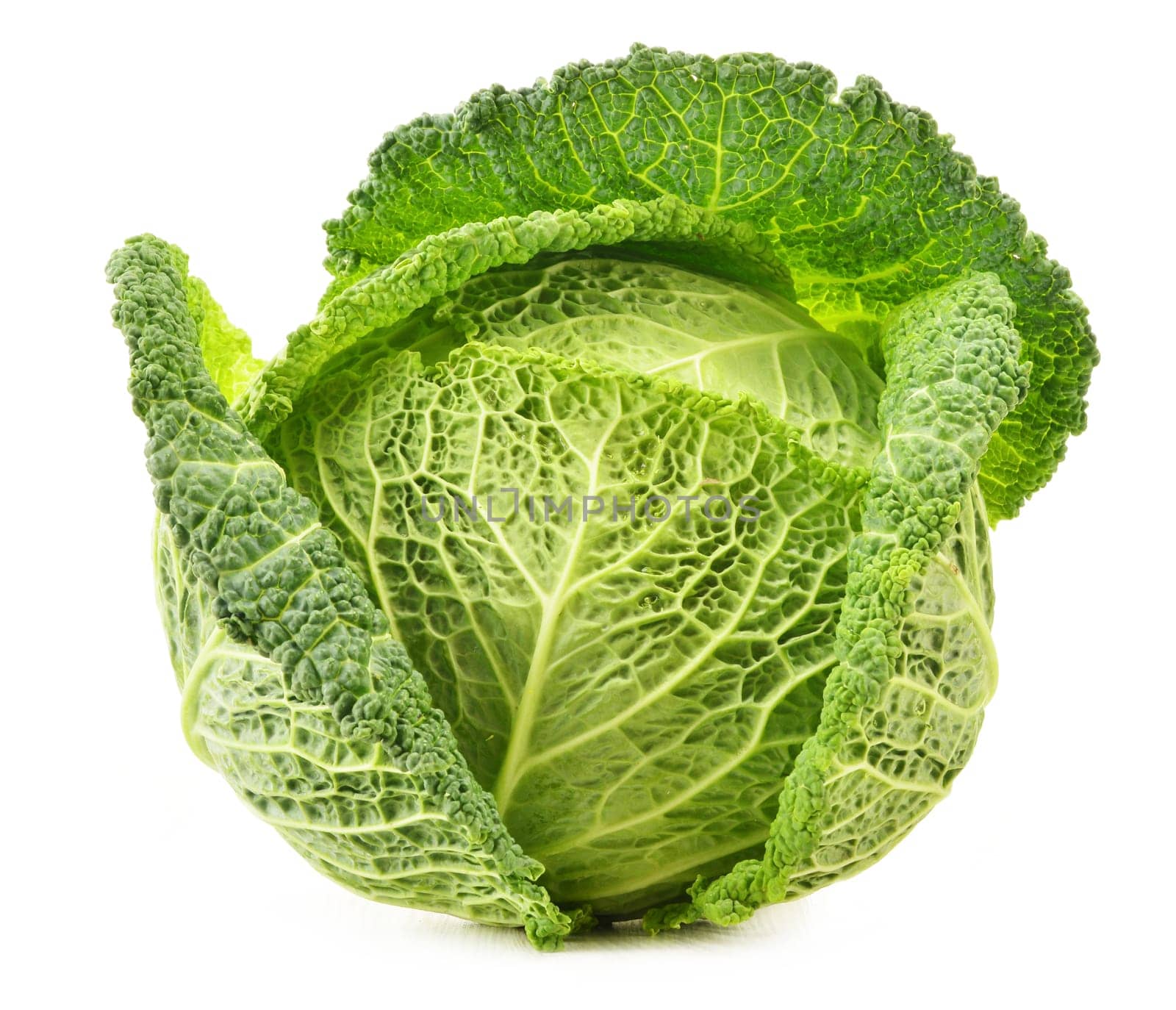 Fresh cabbage isolated on white