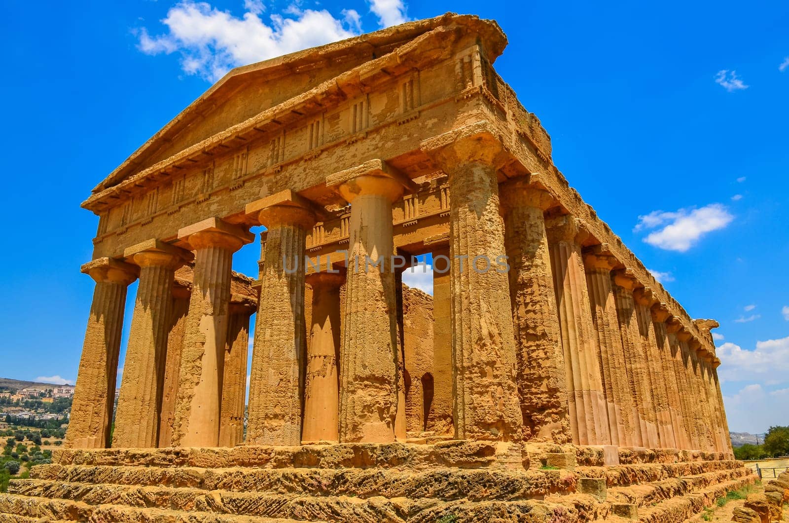 Ruins of ancient temple in Agrigento, Sicily, Italy