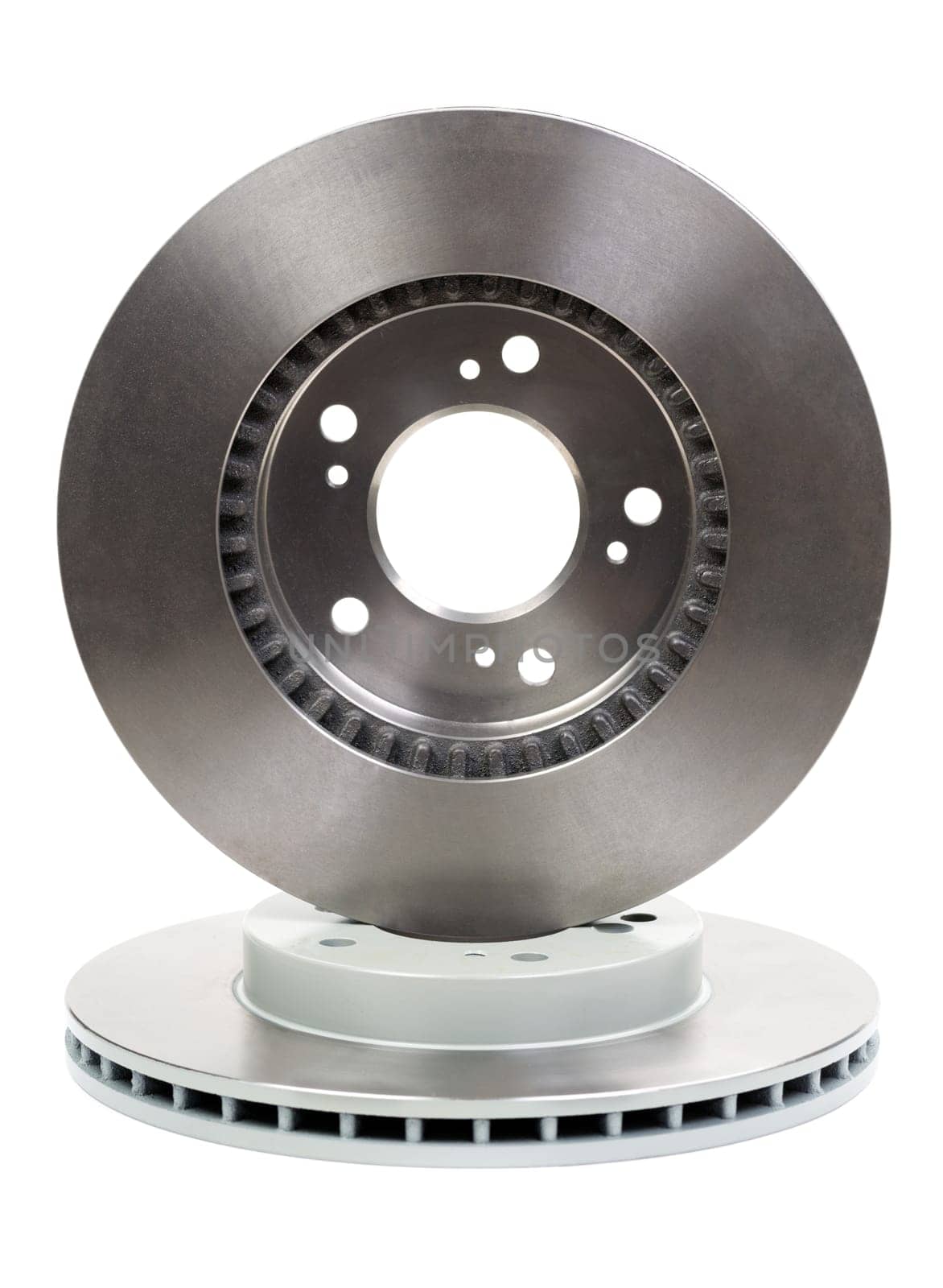 Two new brake discs for the car. Isolate on white