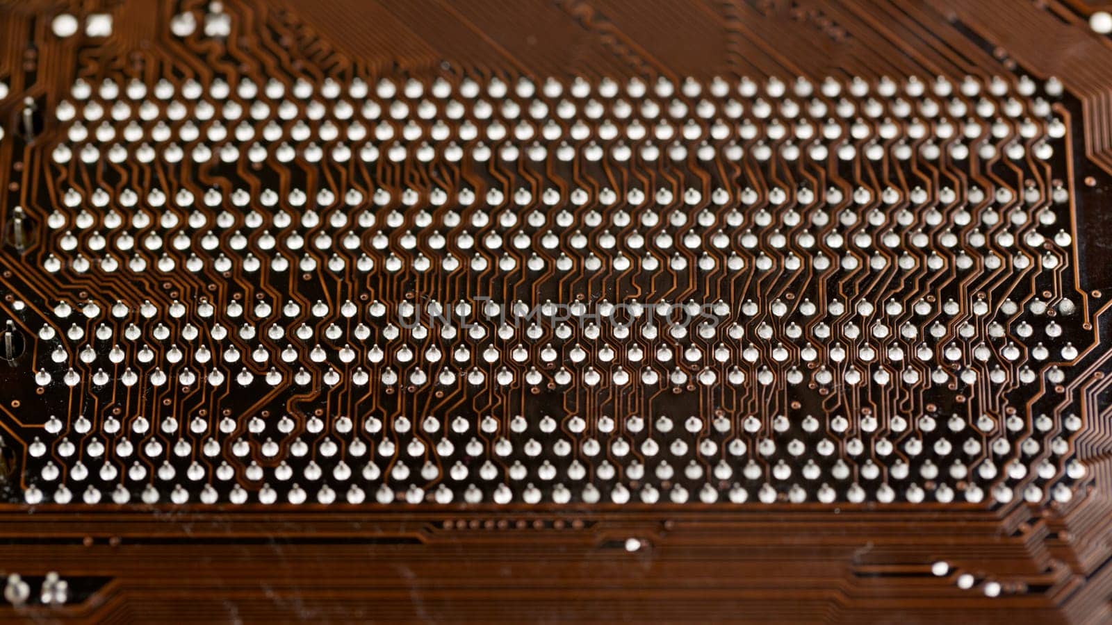 Electronic Circuit Board close-up. Shallow depth of field.