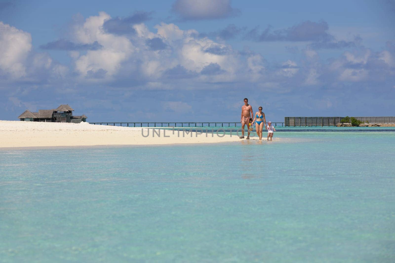 tropical beach with white sand at summer