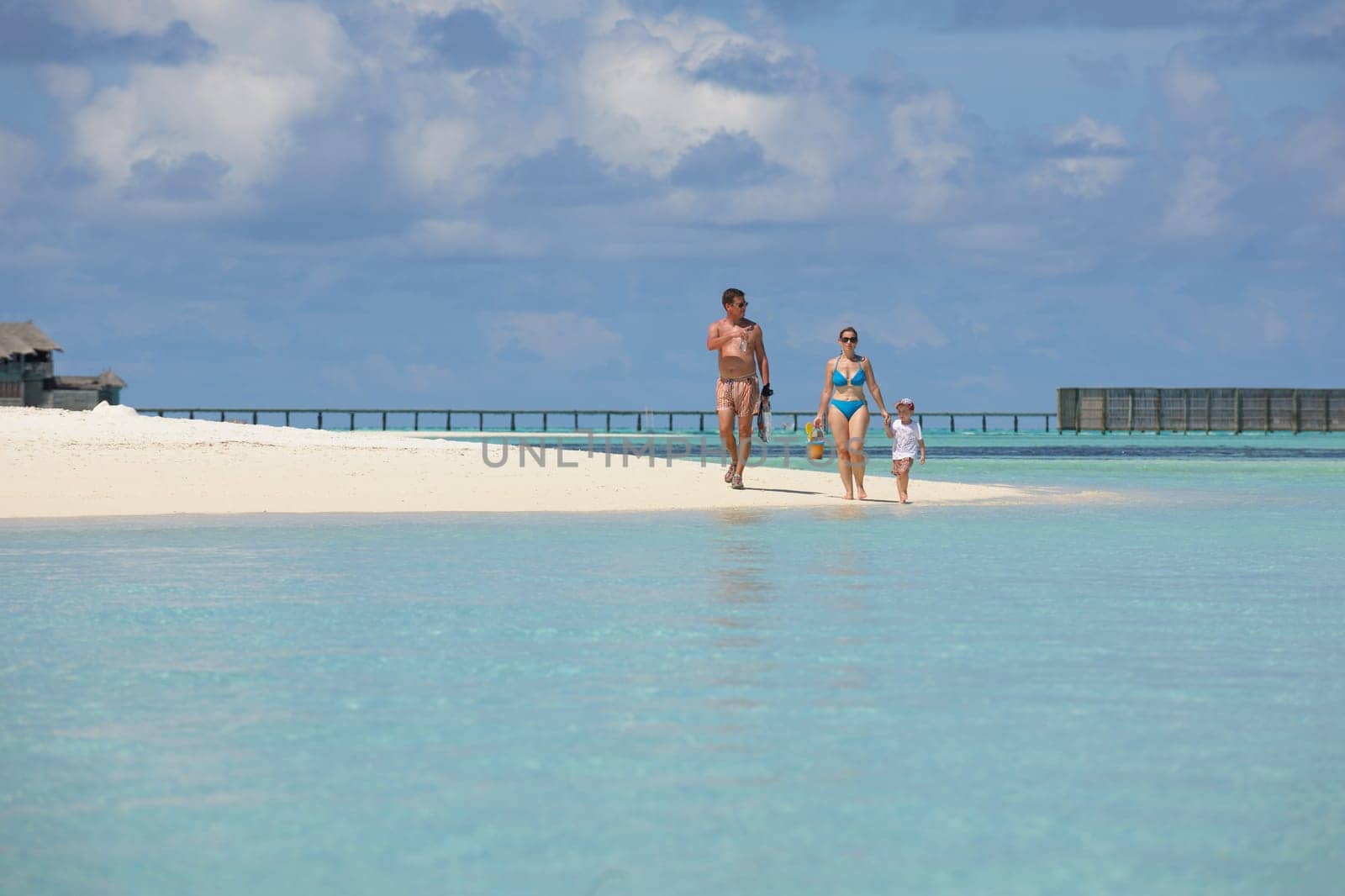tropical beach with white sand at summer