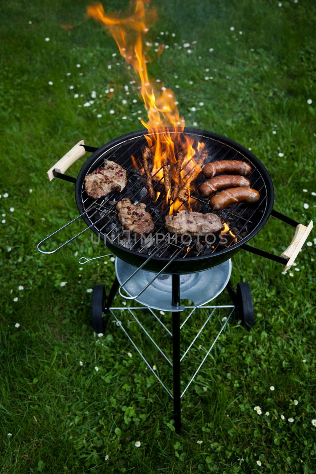 Cooking on the barbecue grill
