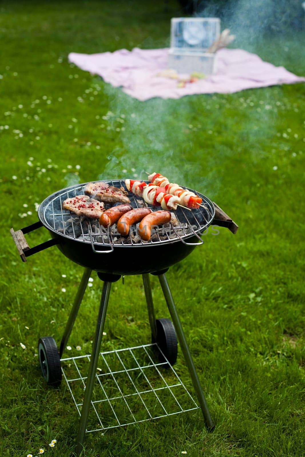 Cooking on the barbecue grill