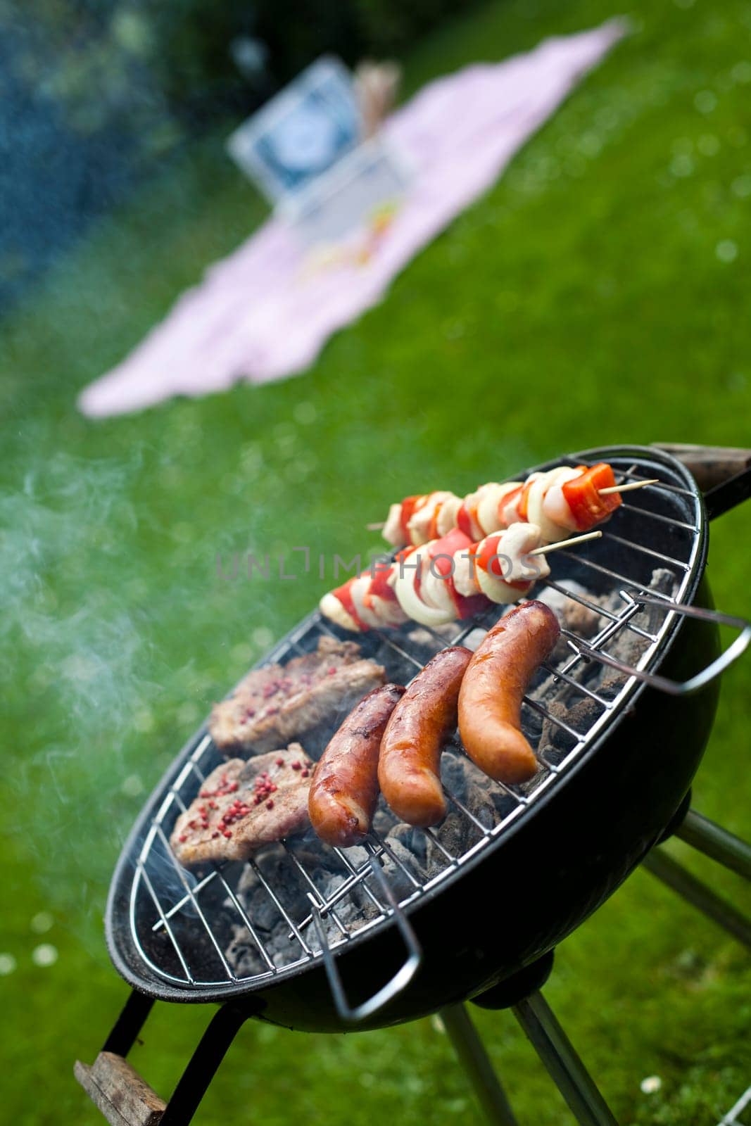 Grilling at summer weekend