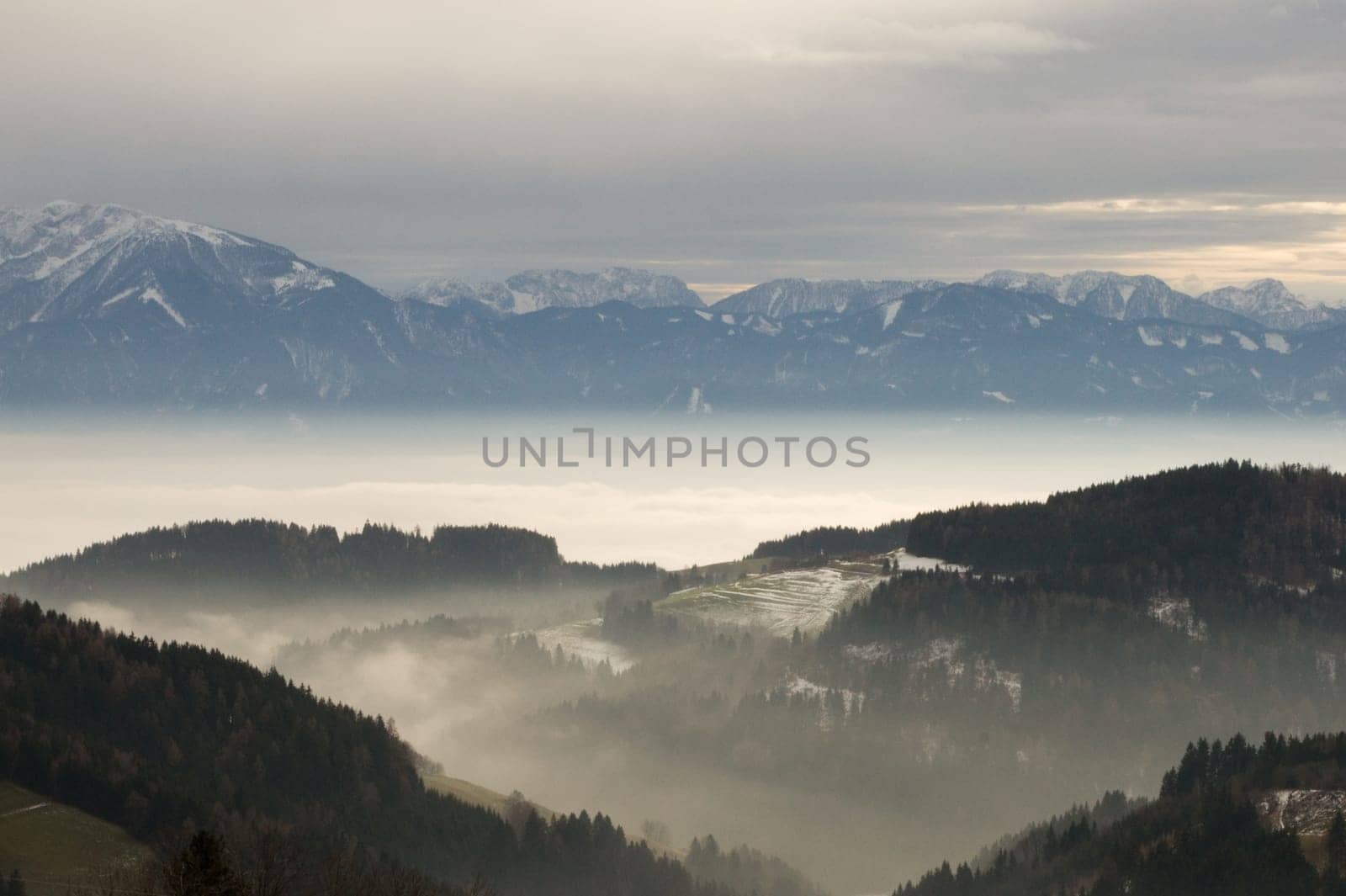 View over the Carinthian Alps