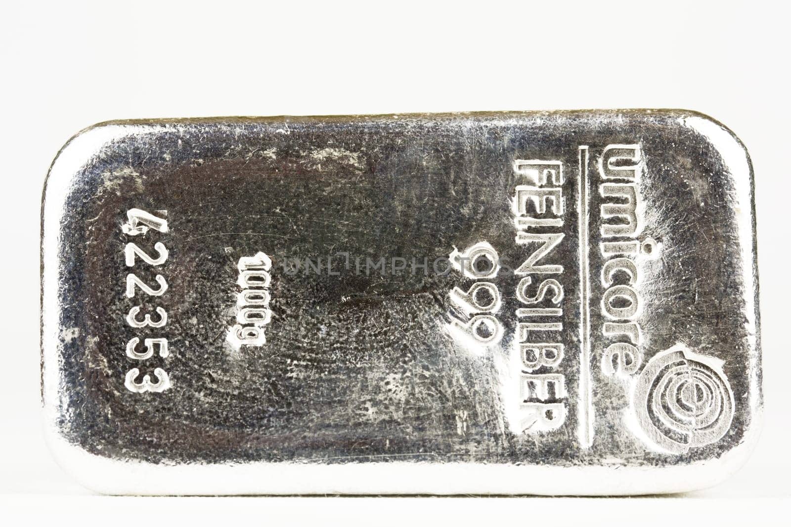 Embossing on silver ingots