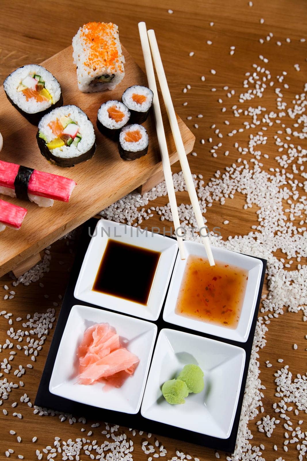 Sushi traditional japanese food