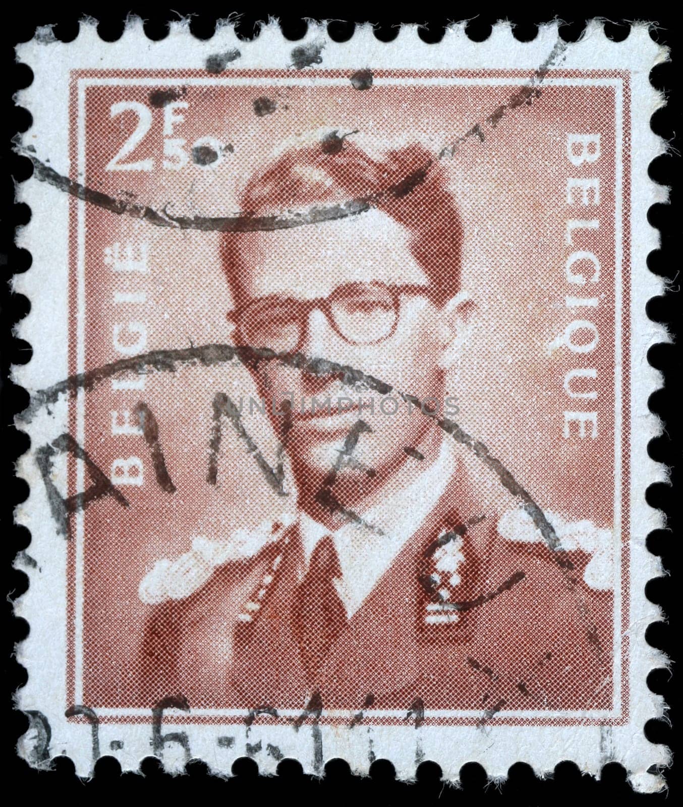BELGIUM - CIRCA 1970: A stamp printed in Belgium shows King Baudouin, "Marchant""   type, circa 1970."