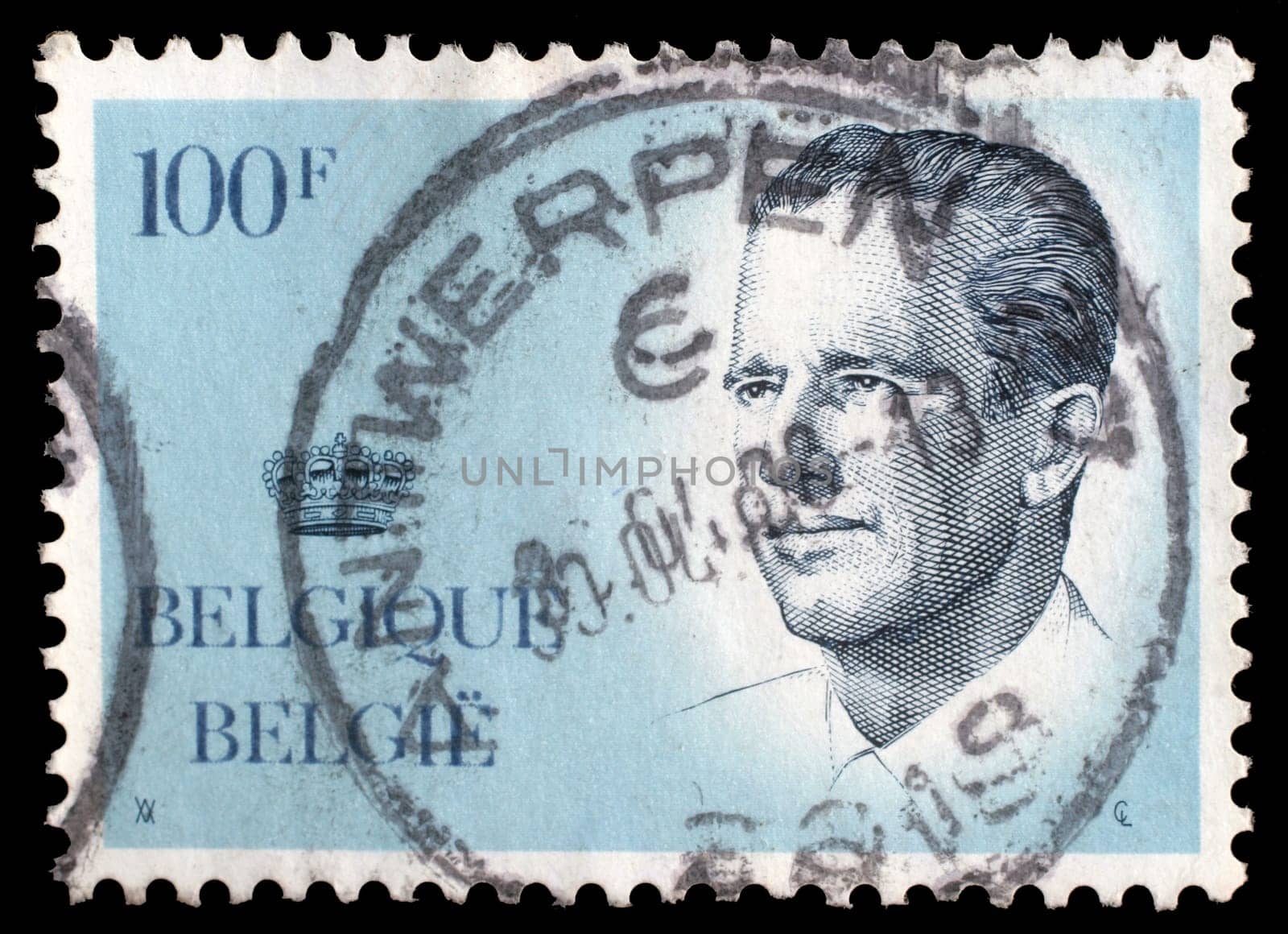 BELGIUM - CIRCA 1970s: A stamp printed in BELGIUM shows image portrait Albert II is the current King of the Belgians and a constitutional monarch, circa 1970s
