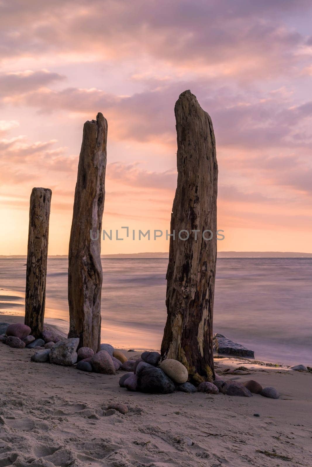 Pillars by the sea