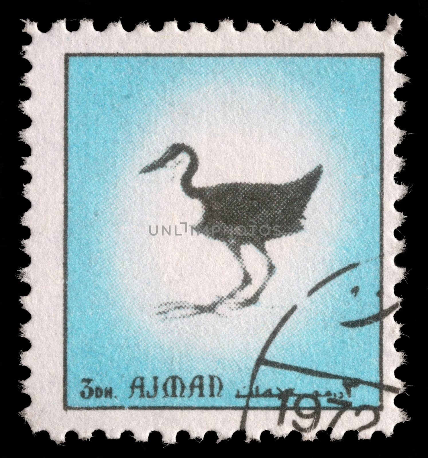 AJMAN - CIRCA 1972: stamp printed by Ajman, shows bird, circa 1972