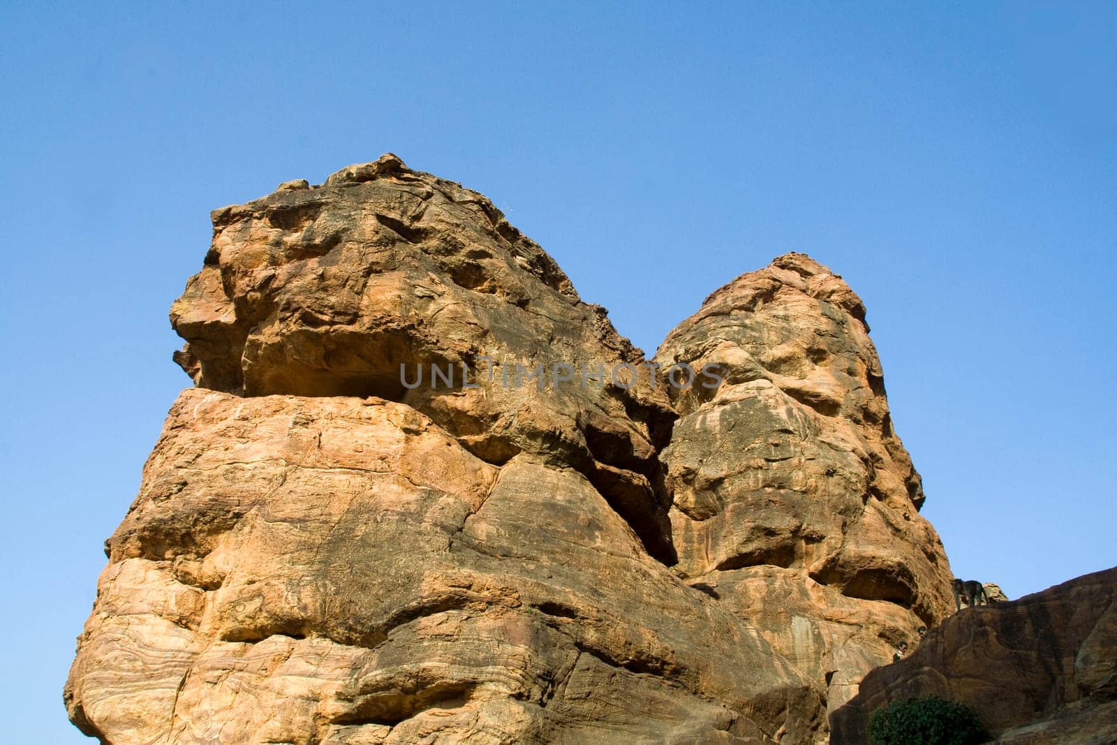 Gigantic rocks on Southern Hill at Badami, Karnataka, India, Asia