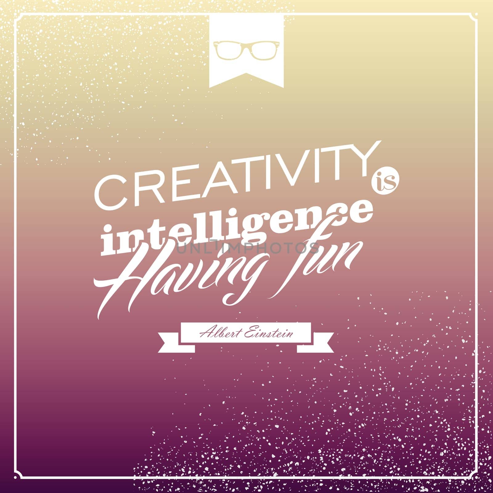 Vintage life style Albert Einstein quote wallpaper. Vector file layered for easy manipulation and custom coloring.