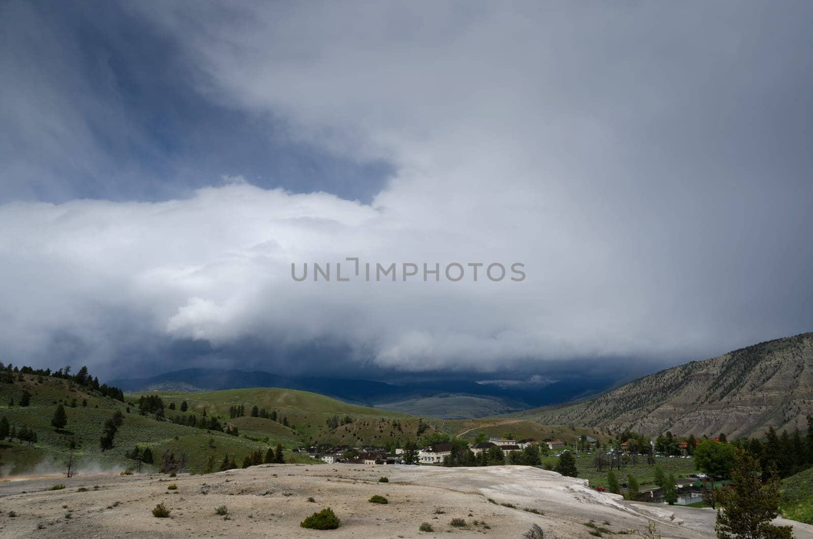 Mammoth Hot Springs in Yellowstone National Park in Wyoming