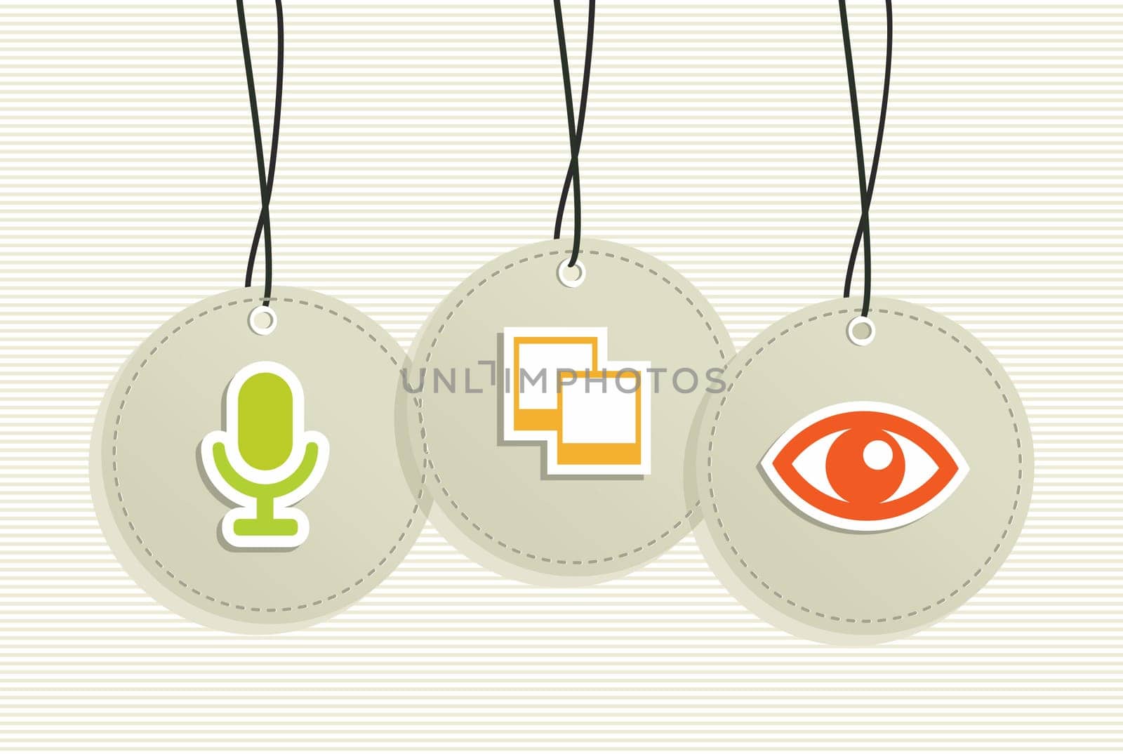 Multimedia hang tags set