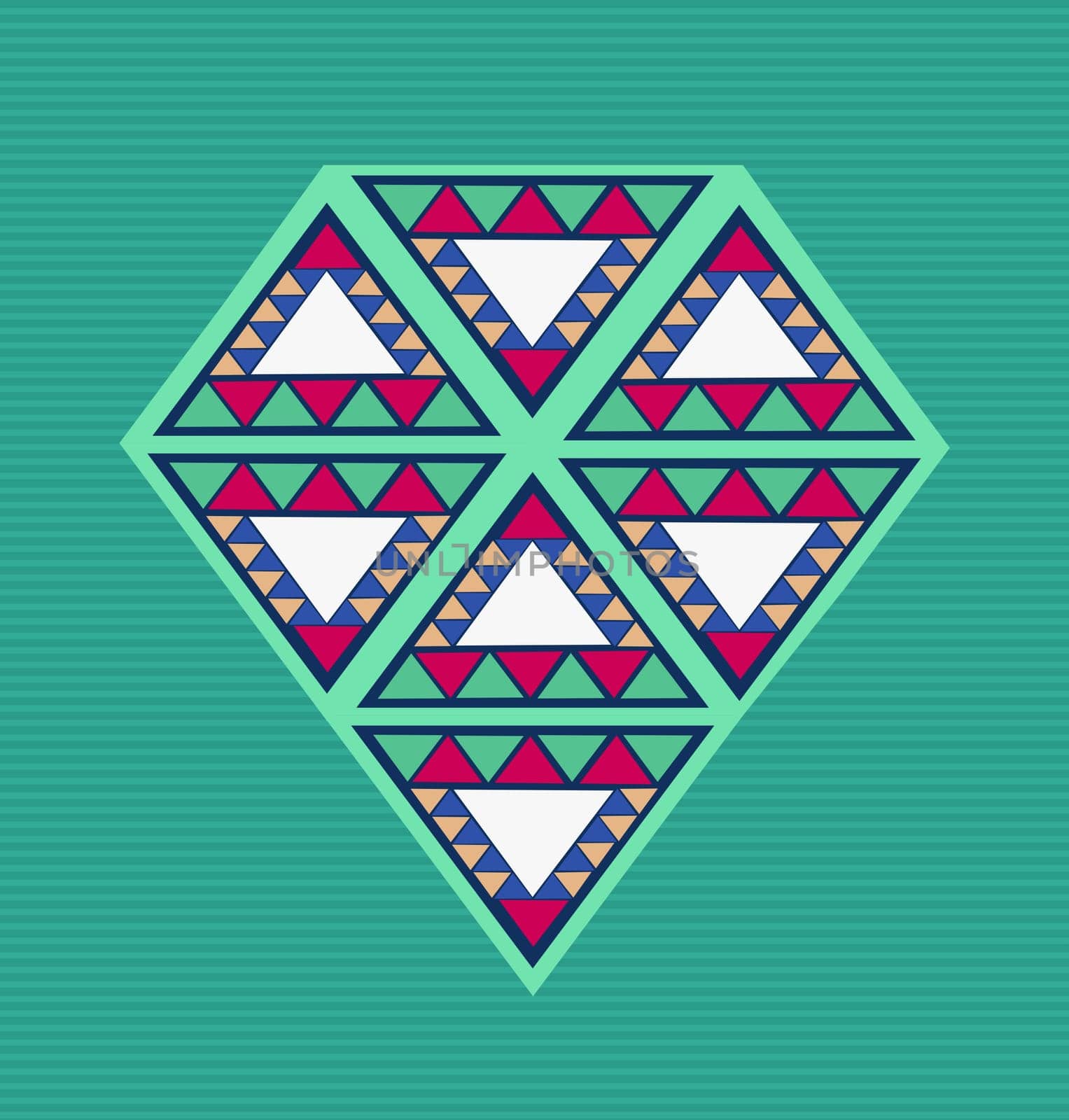 Trendy colorful abstract triangles illustration. Vector file layered for easy editing.