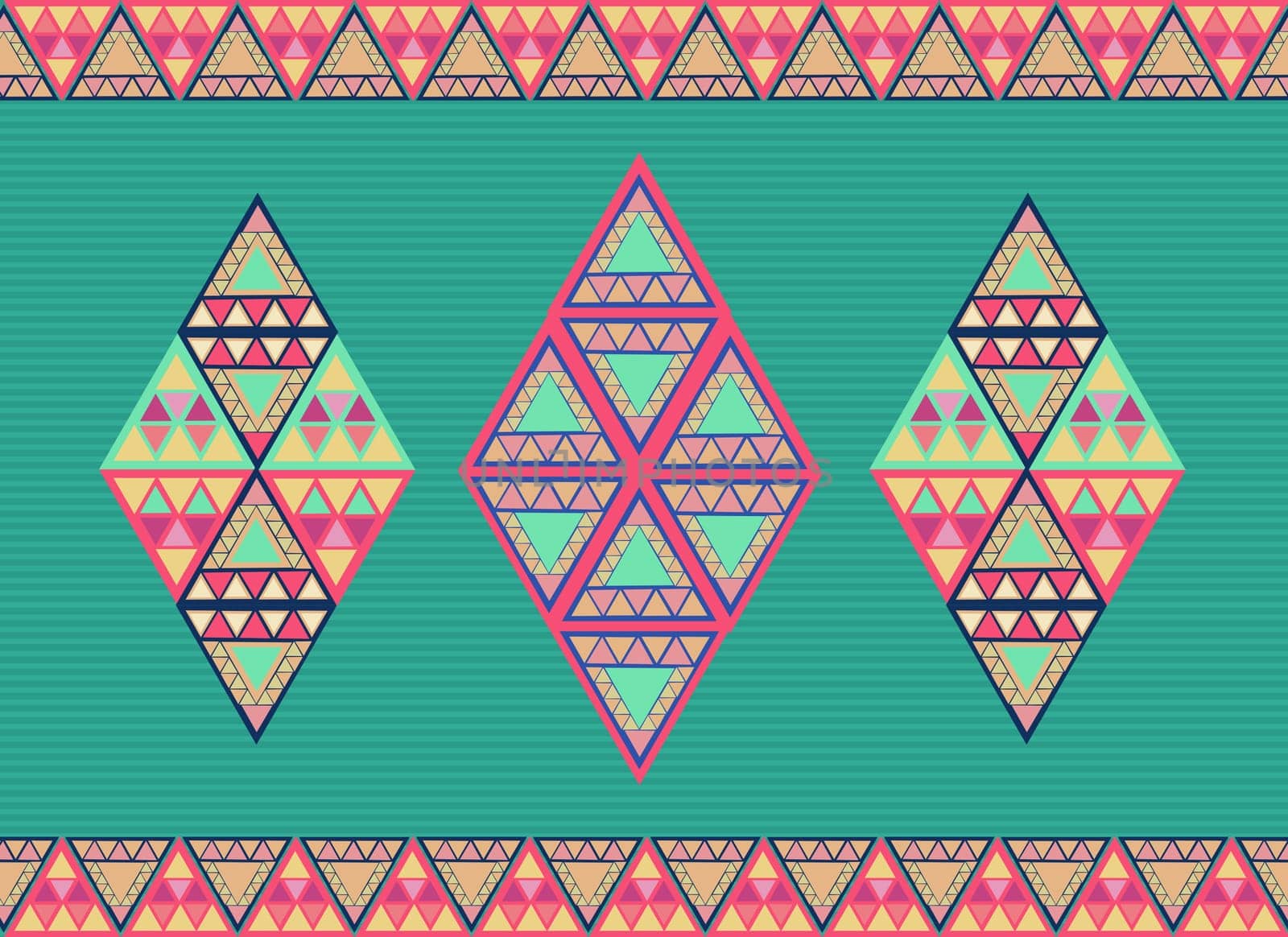 Trendy colorful abstract triangles seamless pattern background. Vector file layered for easy editing.