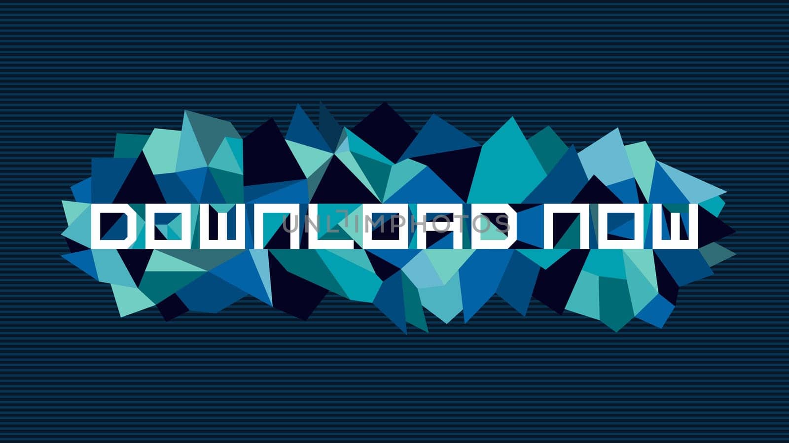 Fashion download now flat text over vintage triangle composition background. Vector file layered for easy manipulation and custom coloring.