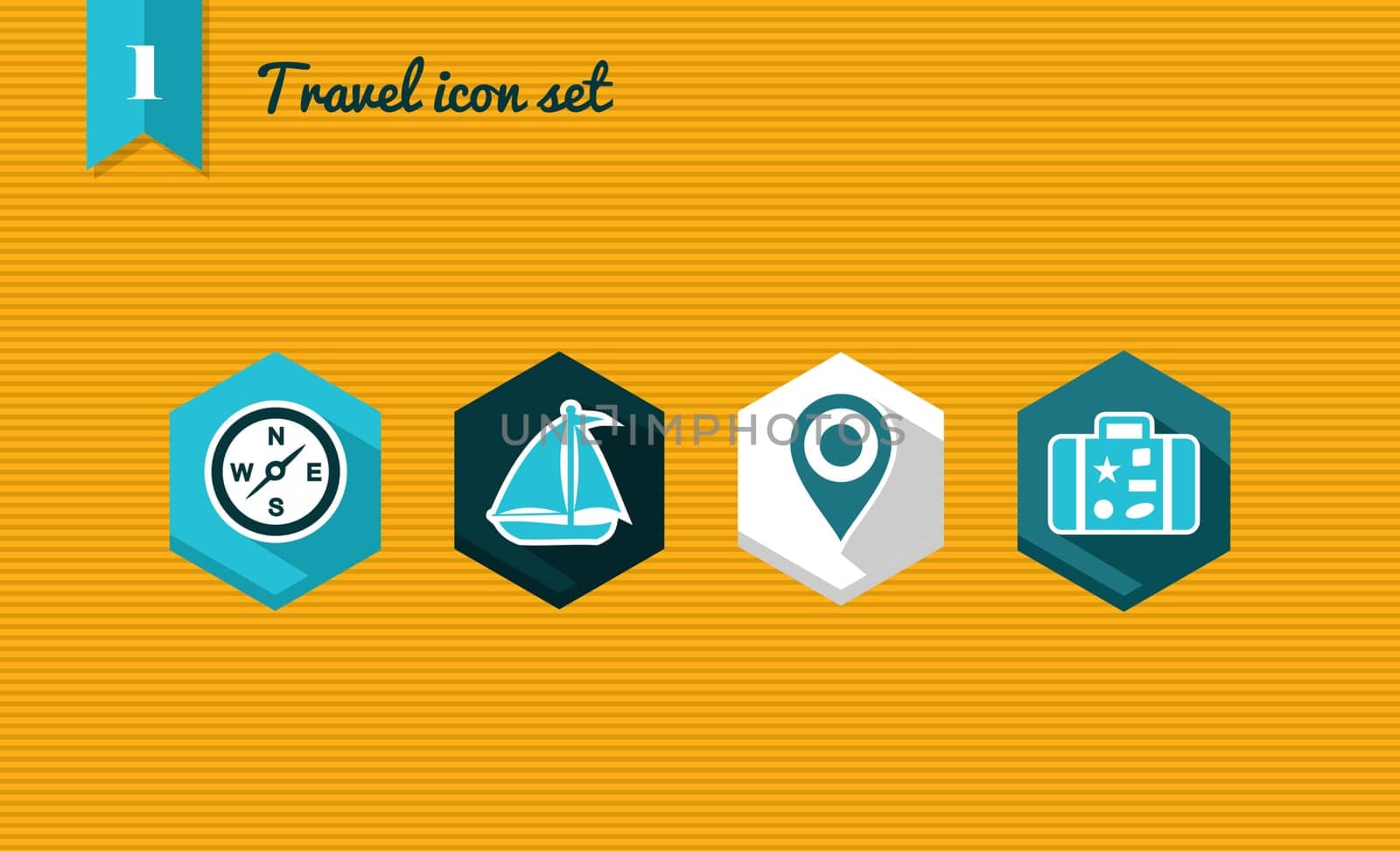 Travel flat icon set, vacations details destination web app. Vector file layered for easy editing.