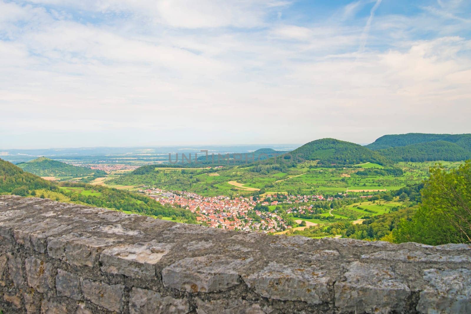 View from the ruins of Reußenstein Castle