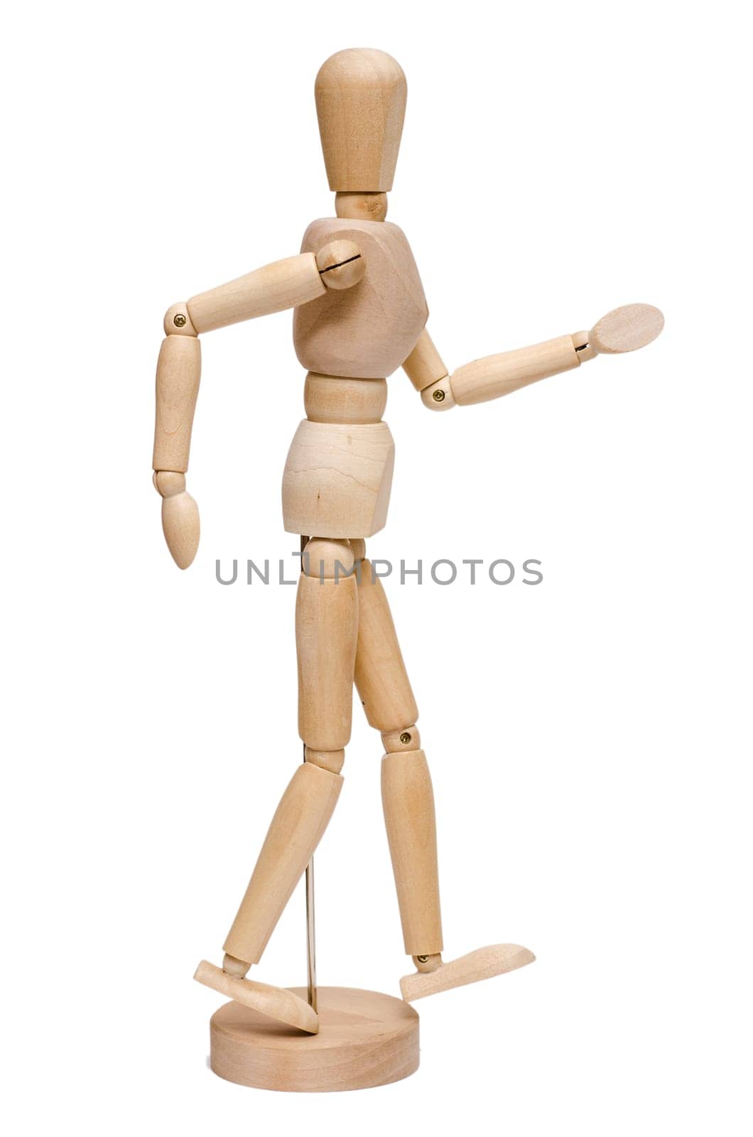 White insulated wooden manikin