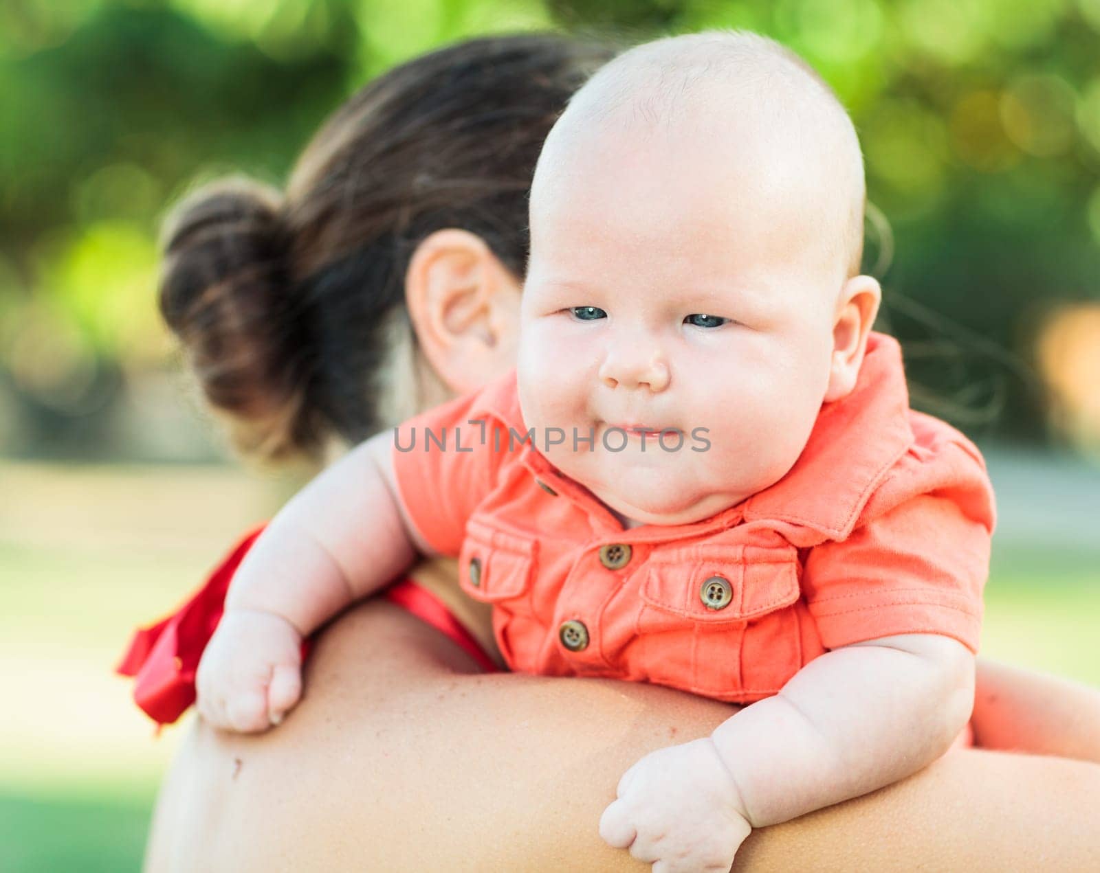 Closeup portrait of an adorable baby