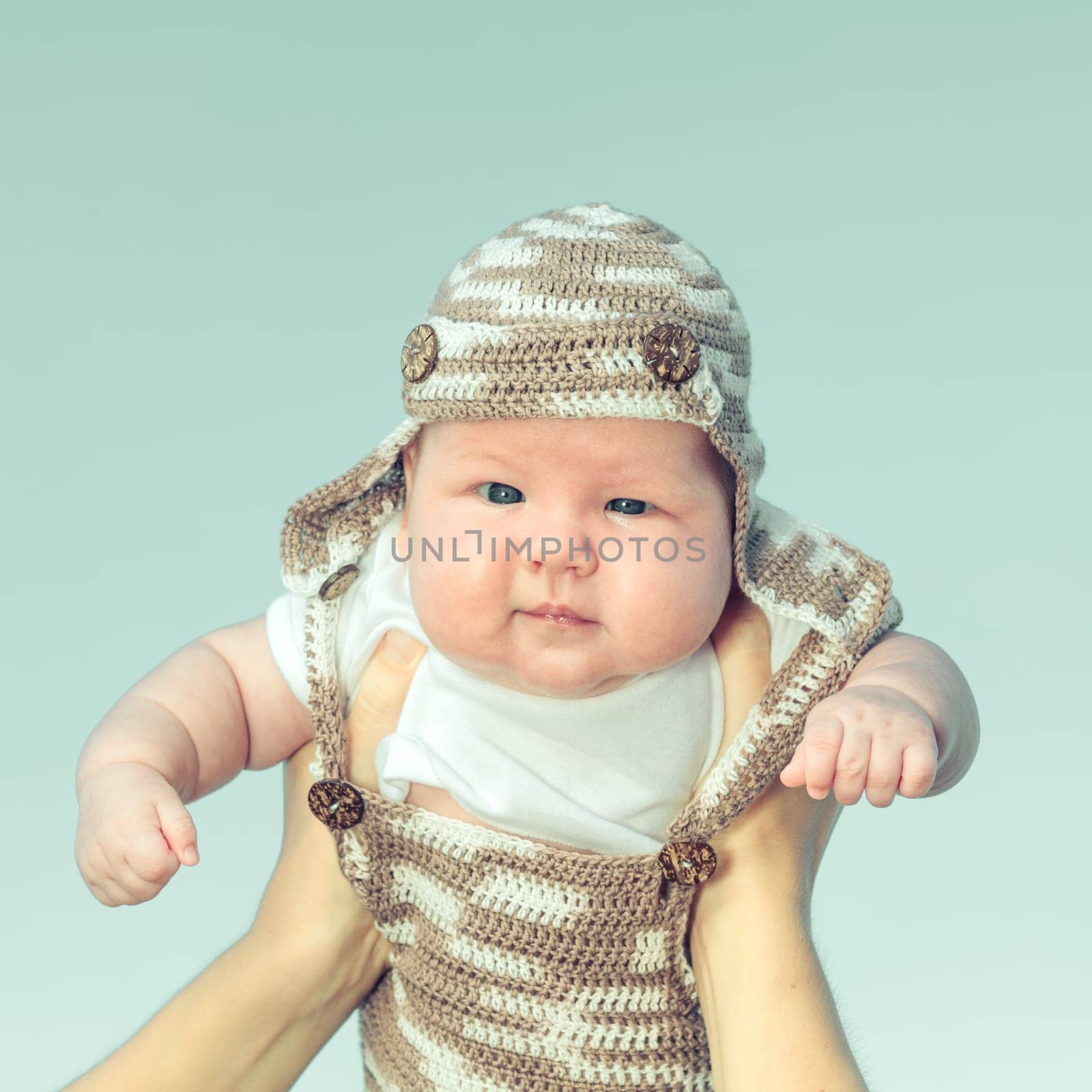 Closeup portrait of an adorable baby