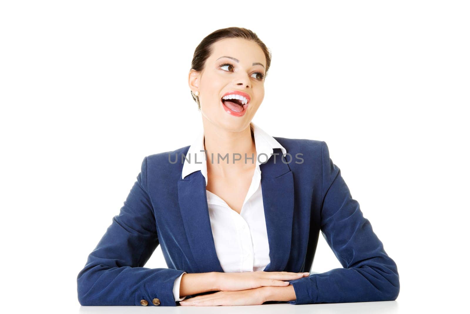 Portrait of young success businesswoman or student in elegant clothes