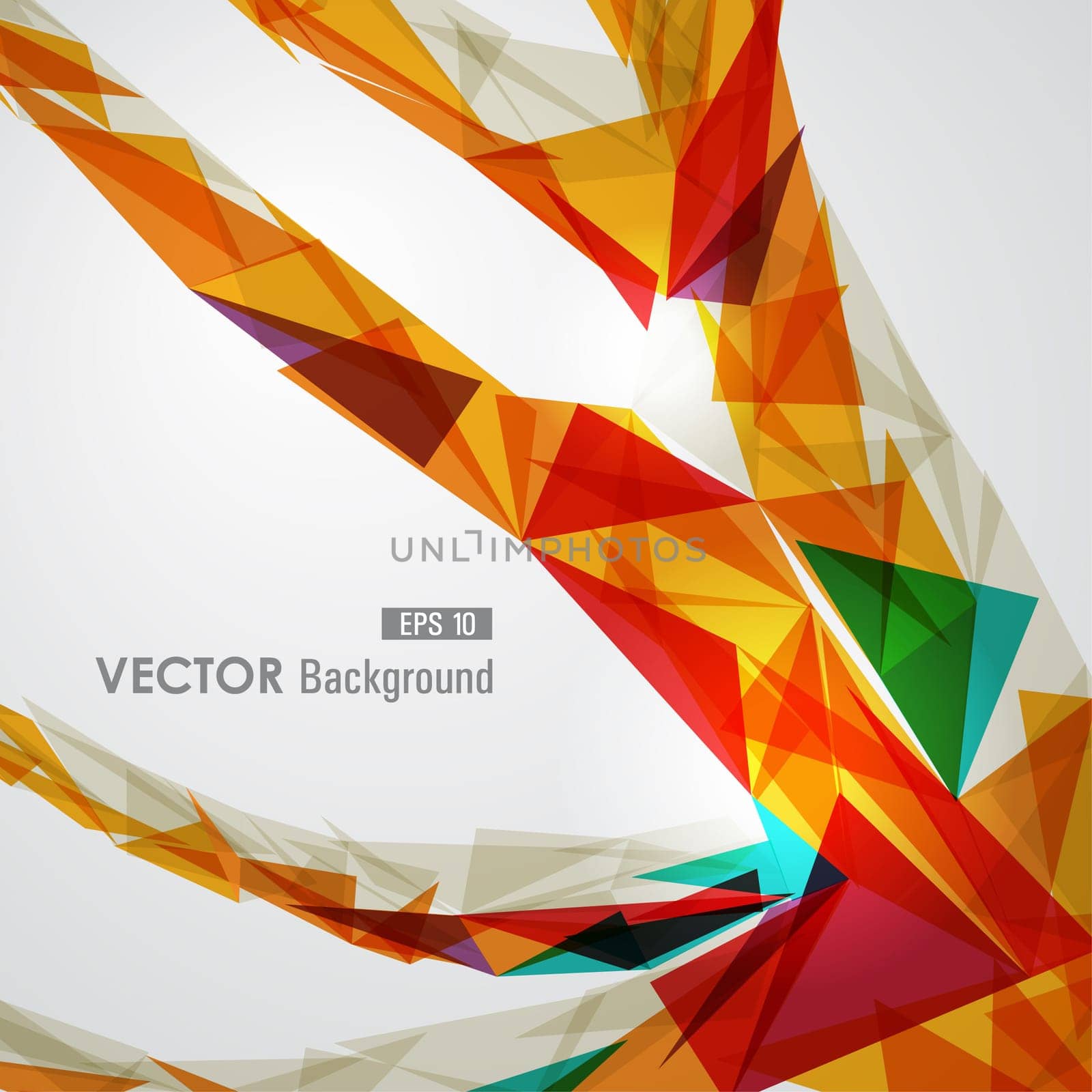 Modern colorful transparent triangles abstract background illustration. EPS10 vector with transparency organized in layers for easy editing.