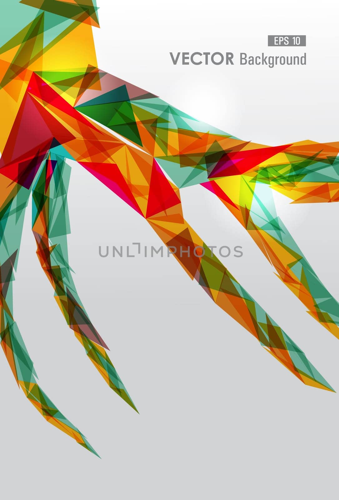 Modern colorful transparent triangles abstract background illustration. EPS10 vector with transparency organized in layers for easy editing.