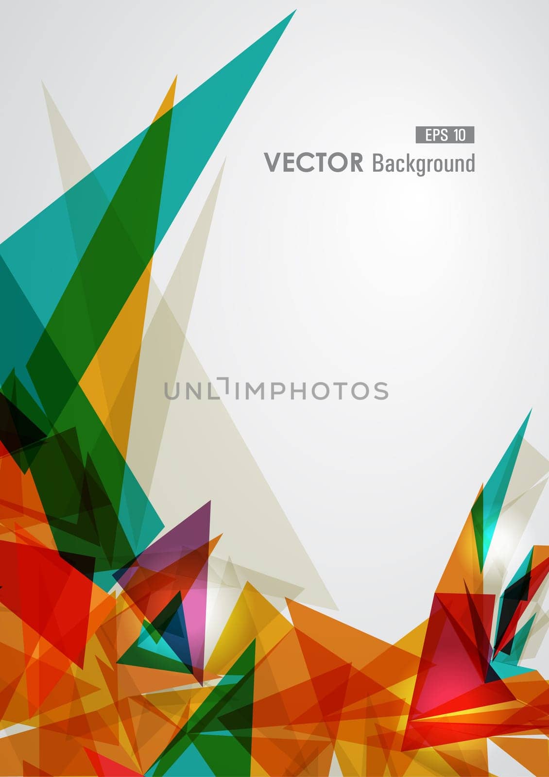 Modern colorful transparent triangles abstract background illustration. EPS10 vector with transparency organized in layers for easy editing.