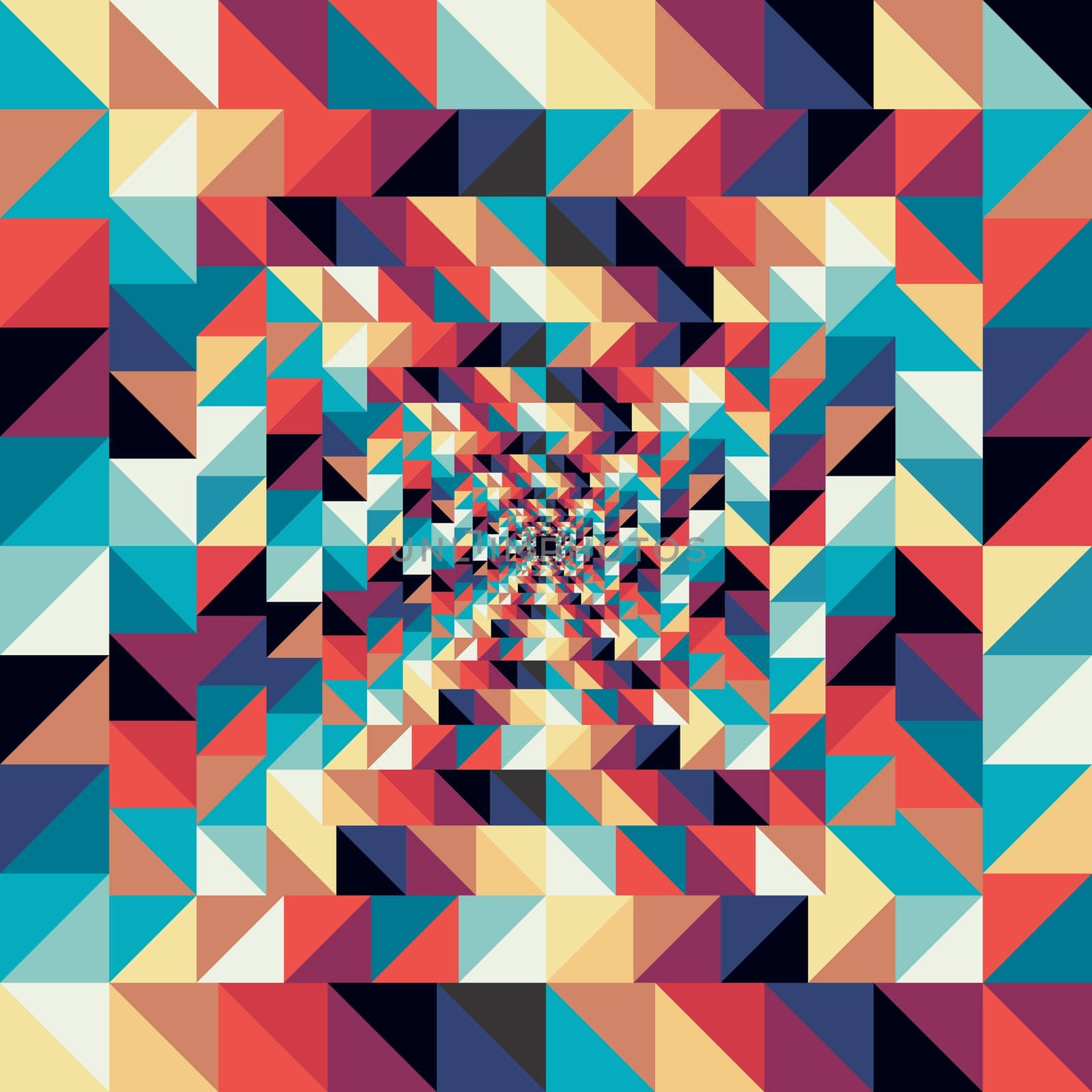 Colorful retro visual effect abstract seamless pattern background. Vector file layered for easy editing.
