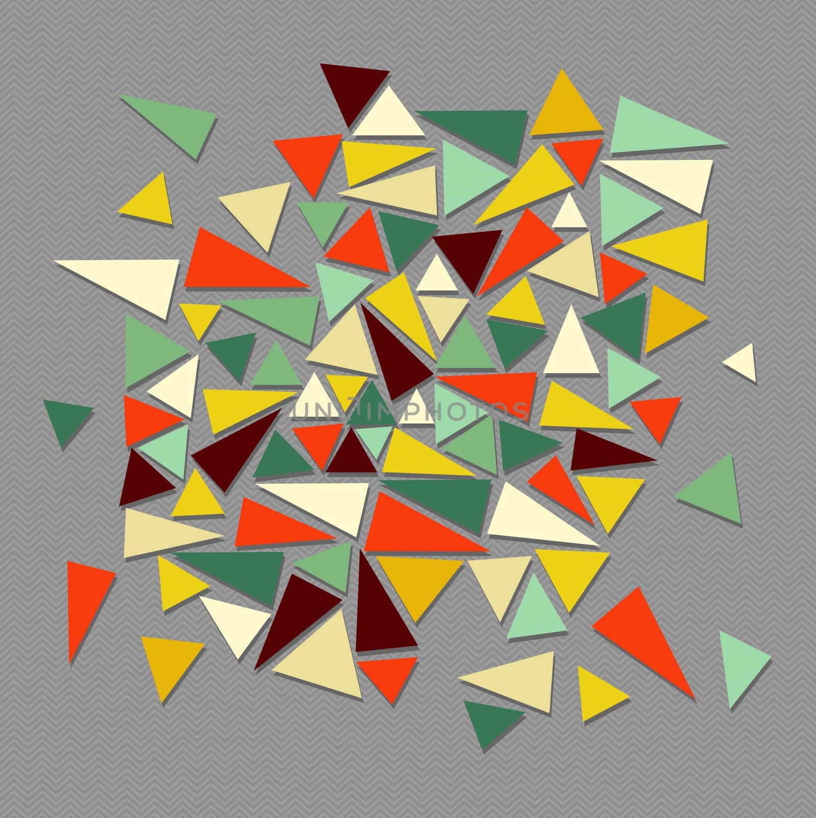 Unusual retro hipsters triangle composition background. Vector file layered for easy editing.