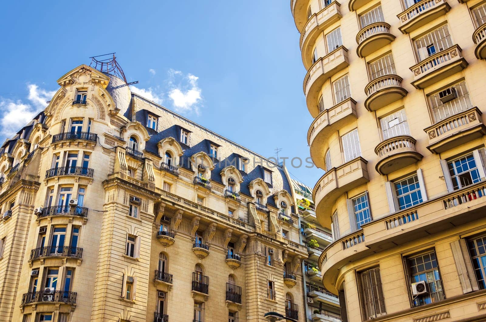 Beautiful French style architecture in the Recoleta neighborhood of Buenos Aires, Argentina