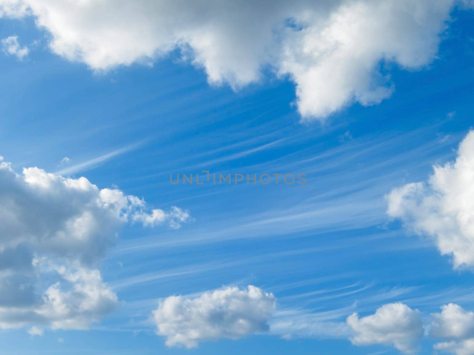 Rare cloud formation and blue sky