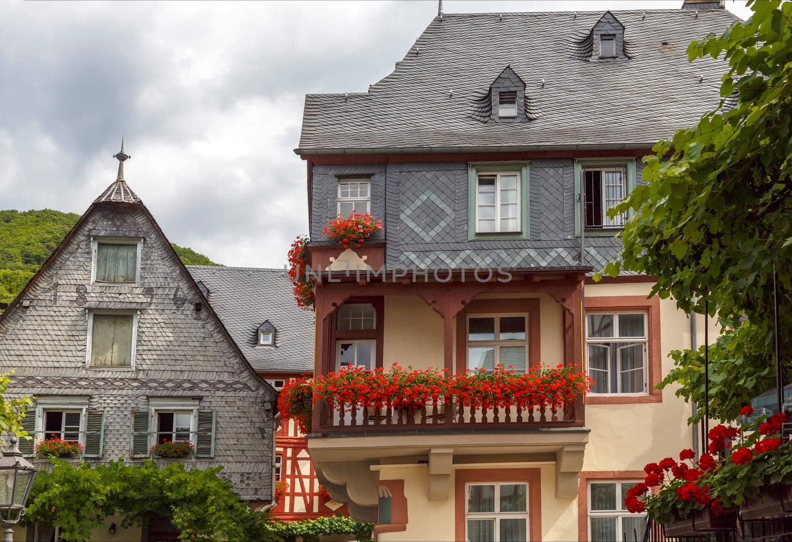 architectural detail of Beilstein at river Moselle in the Rhineland-Palatinat e in Germany