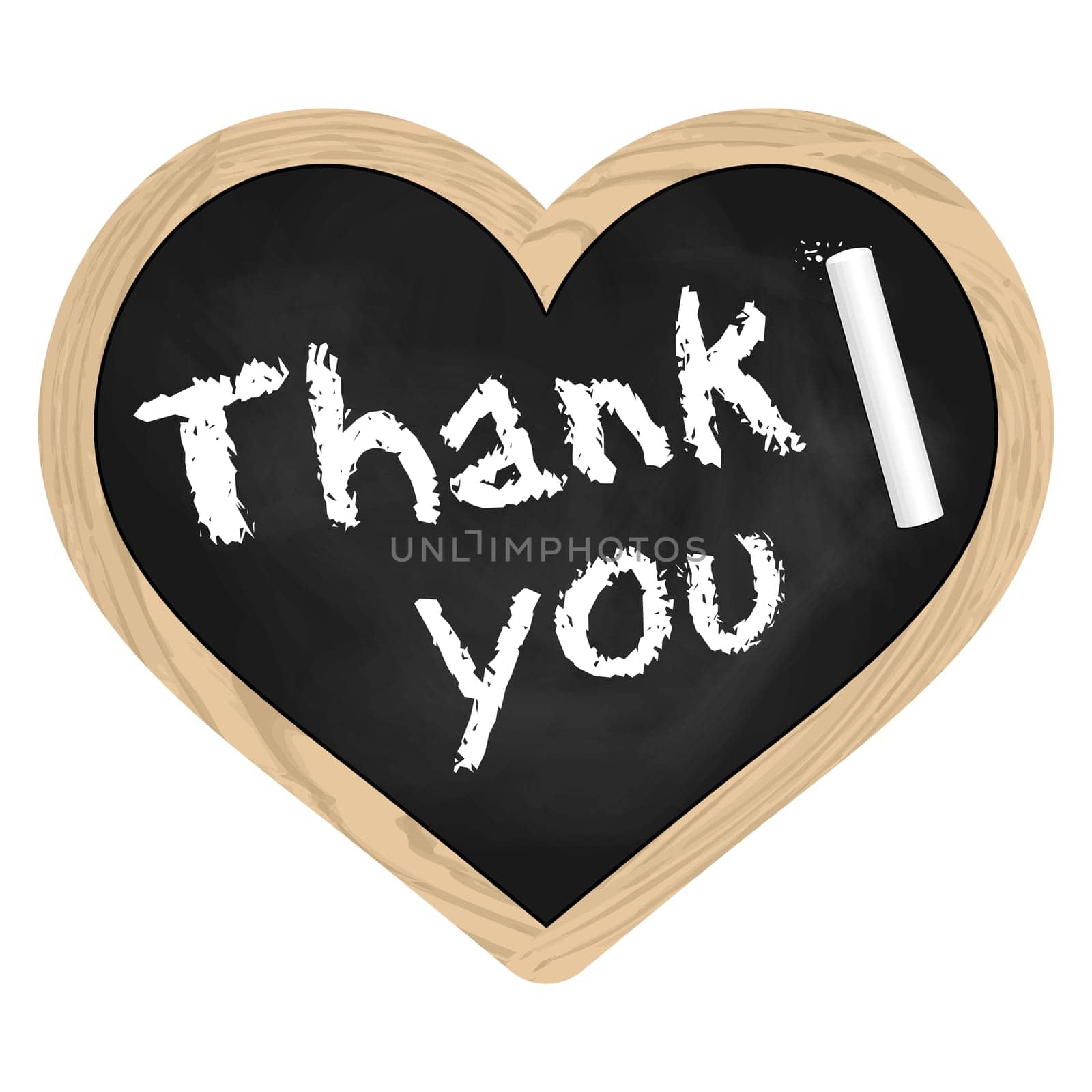 Herz Tafel Schiefer - Thank you