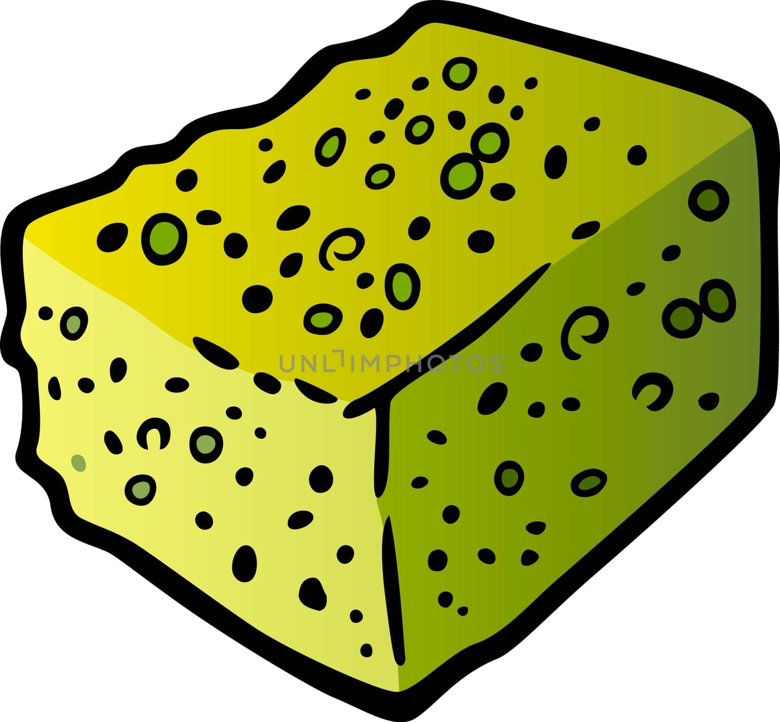 Cartoon Illustration of Sponge Clip Art