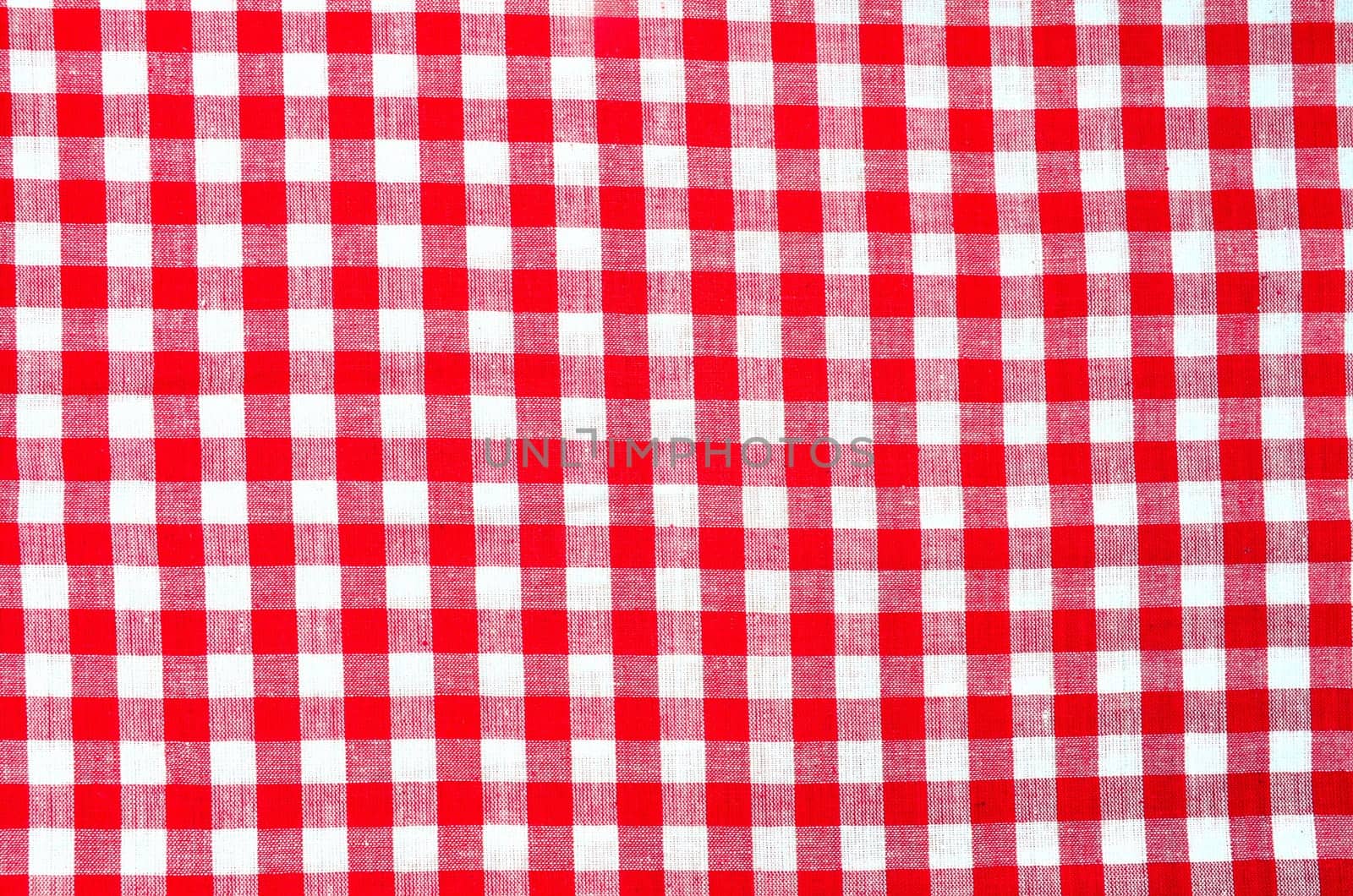 red checkered fabric as background