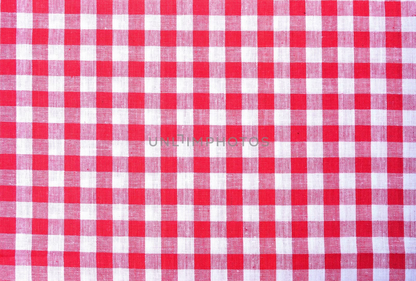 red checkered fabric as background
