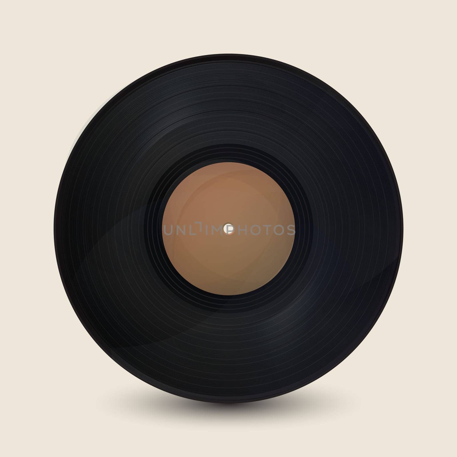 Realistic vintage vinyl record design