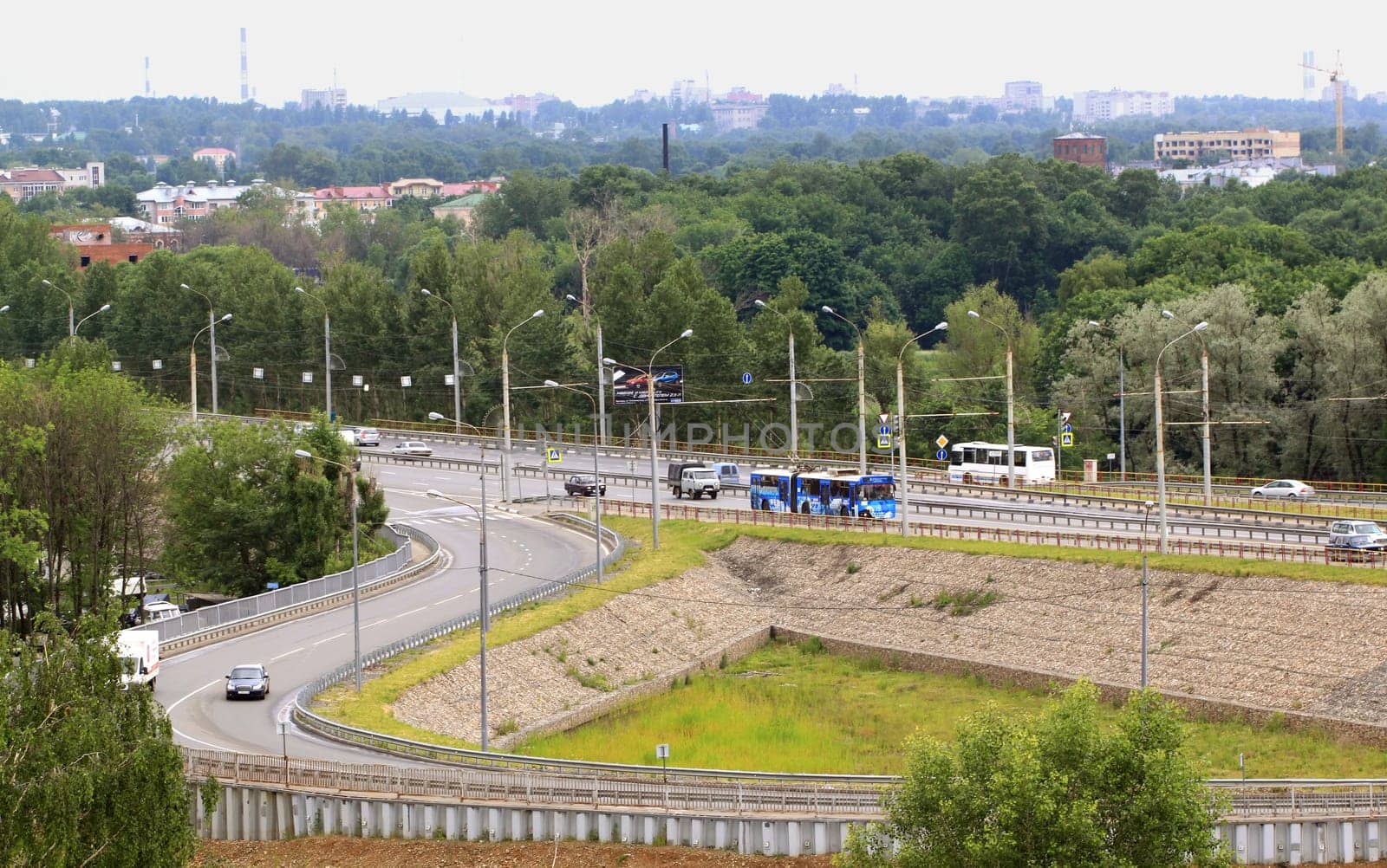 Road junction in the city of Yaroslavl