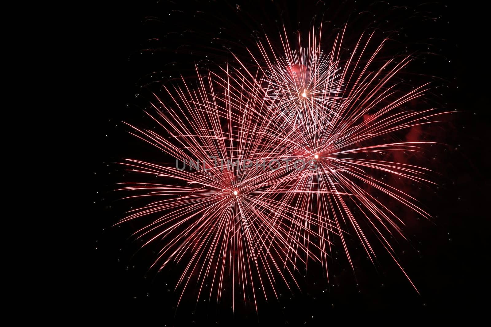 Fireworks scene in the dark
