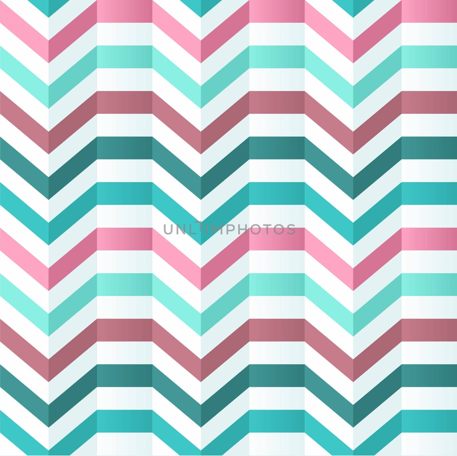 Vintage 3D optic effect with geometric shapes seamless pattern background. Vector file layered for easy editing.