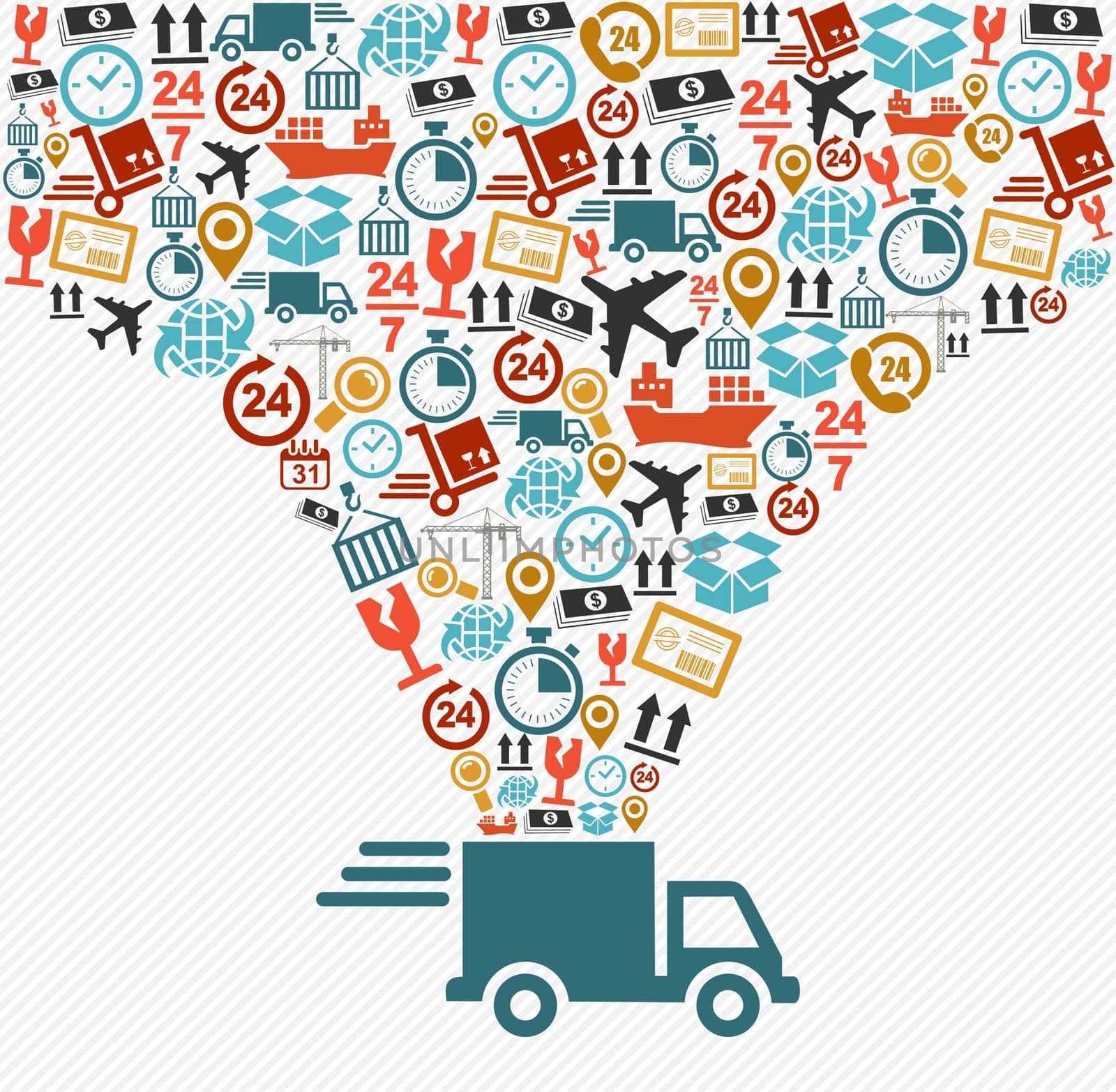 Shipping logistics delivery concept