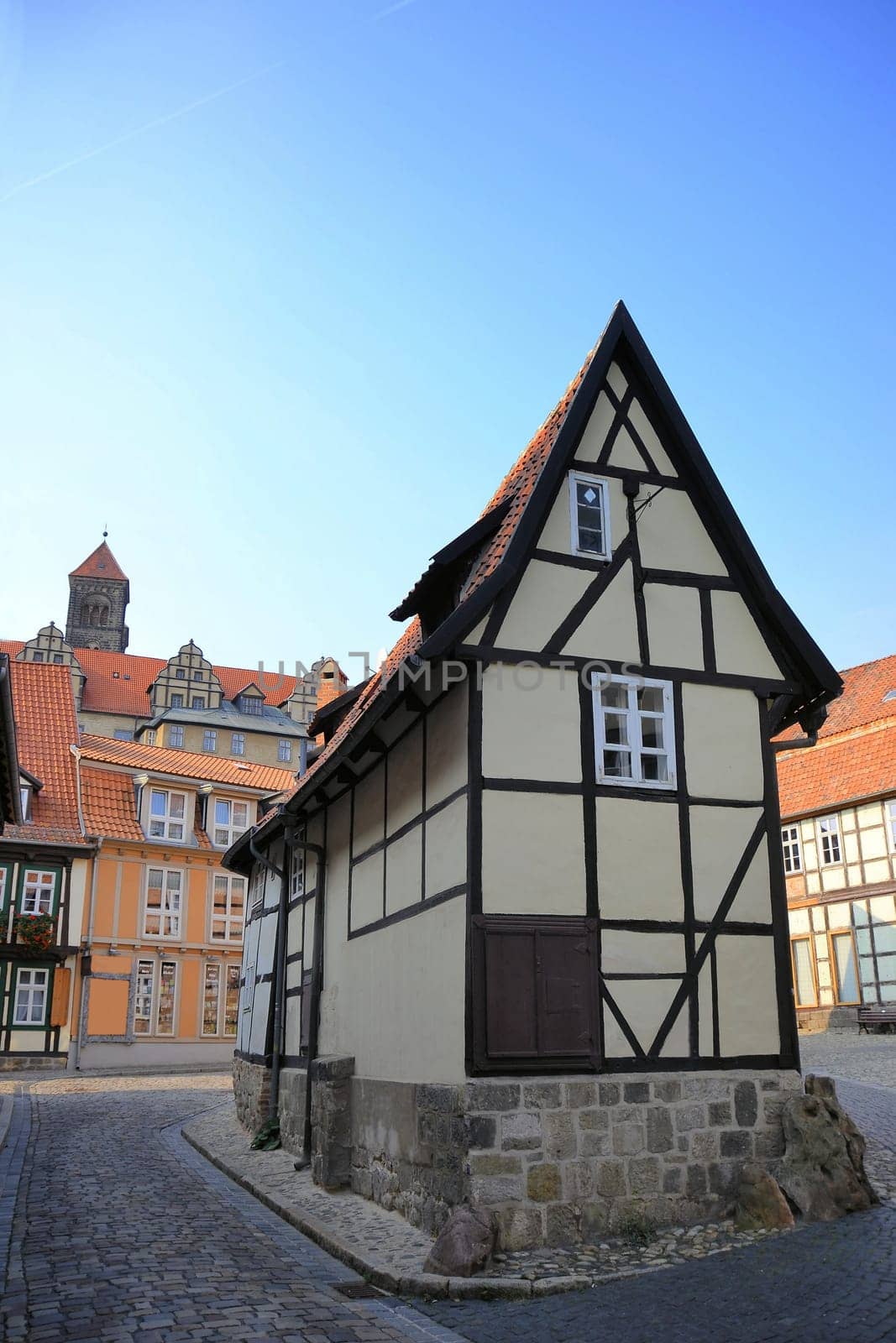small detached half-timbered house in Quedlinburg