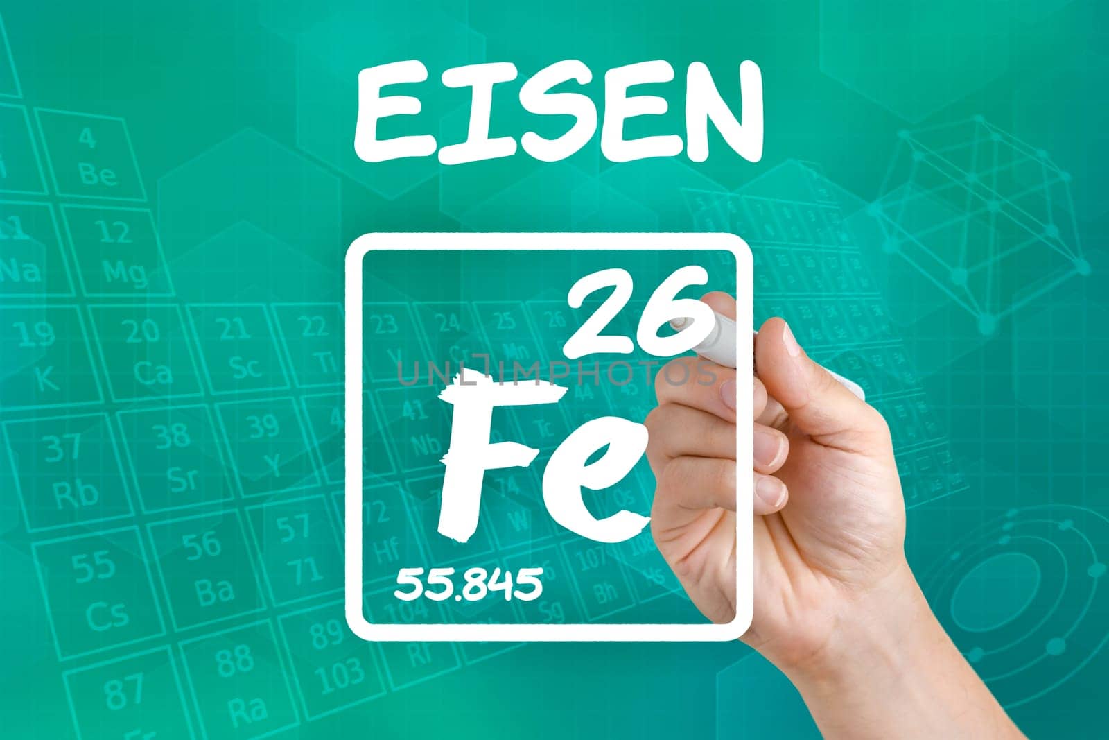 Symbol for the chemical element iron